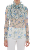 PHY-0224 BLACK&PINK FLORAL BLOUSE
