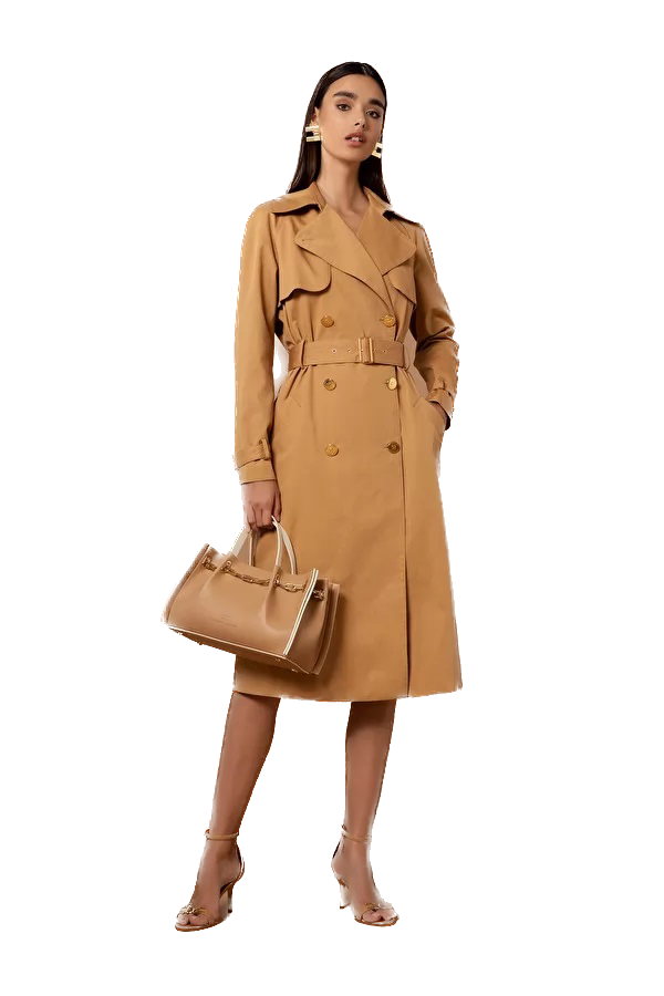 ELS-SP00331E2 CAMEL LONG COAT