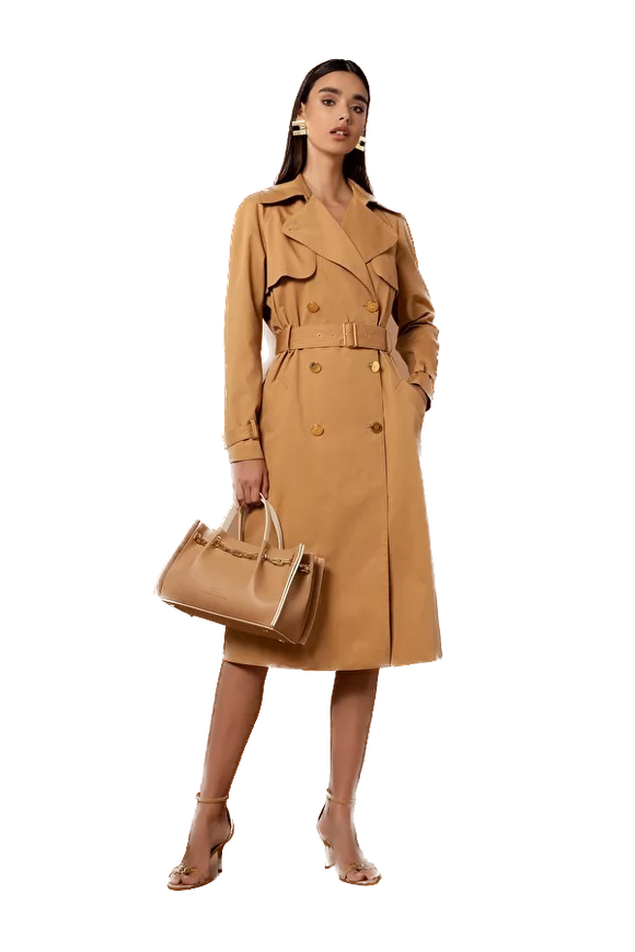 ELS-SP00331E2 CAMEL LONG COAT