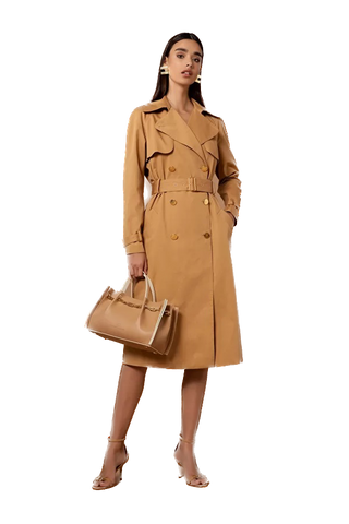 ELS-SP00331E2 CAMEL LONG COAT