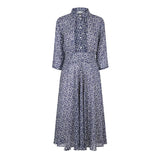 EBM-SCOPPIO NAVY&WHITE PRINT DRESS