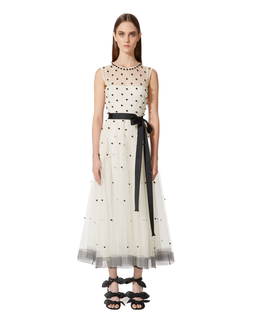 RDV-2R3VA22V6S4 CREAM HEART STN DRESS