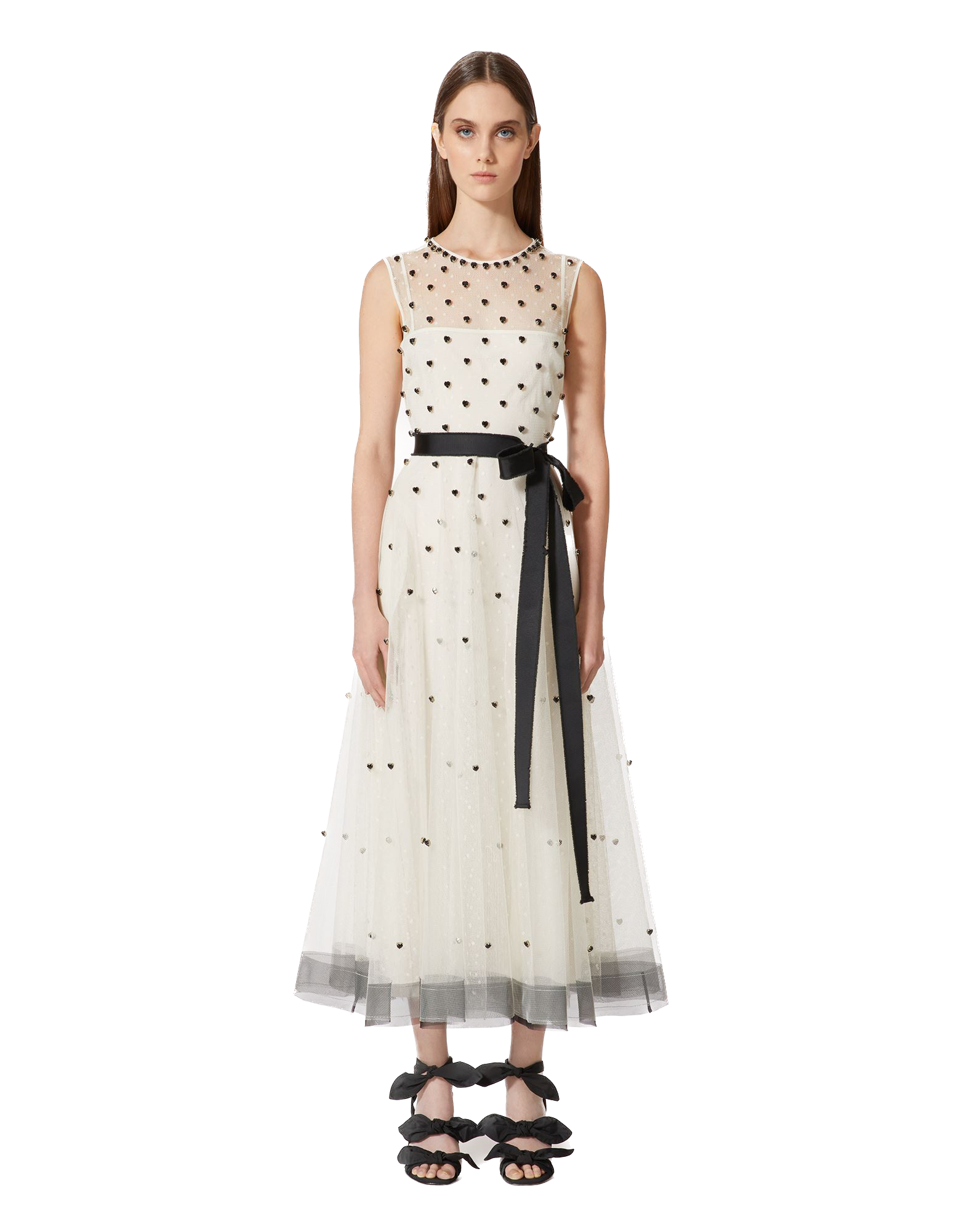 RDV-2R3VA22V6S4 CREAM HEART STN DRESS