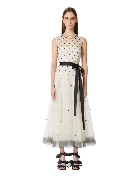 RDV-2R3VA22V6S4 CREAM HEART STN DRESS