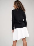 ALZ-J109 BLACK DRAWSTRING TOP