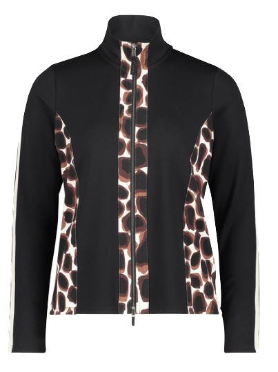 BTB-42131005 BLACK&BROWN CARDIGAN