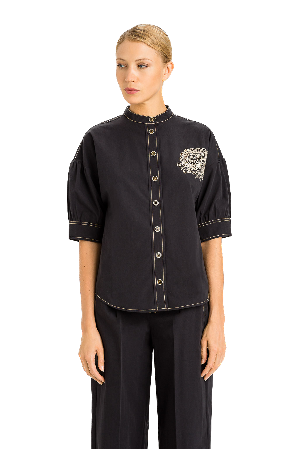 TWS-231TT2107 BLACK BLOUSE