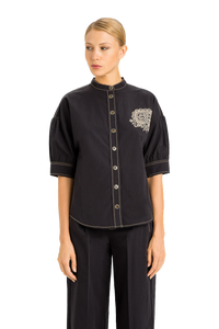 TWS-231TT2107 BLACK BLOUSE