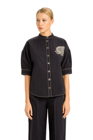 TWS-231TT2107 BLACK BLOUSE