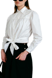NOI-NR-0144 CREAM WIDE BOW BLOUSE