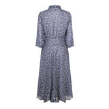 EBM-SCOPPIO NAVY&WHITE PRINT DRESS