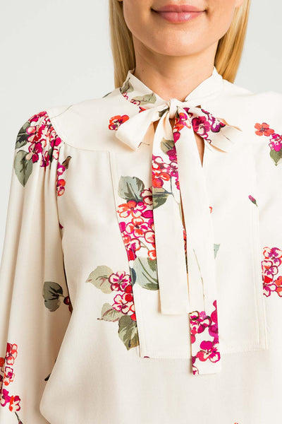 TWS-231TP2704 WHITE FLORAL BLOUSE