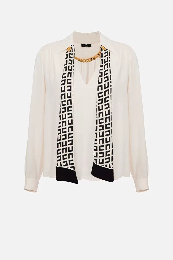ELS-CA00231E2 CREAM BLOUSE