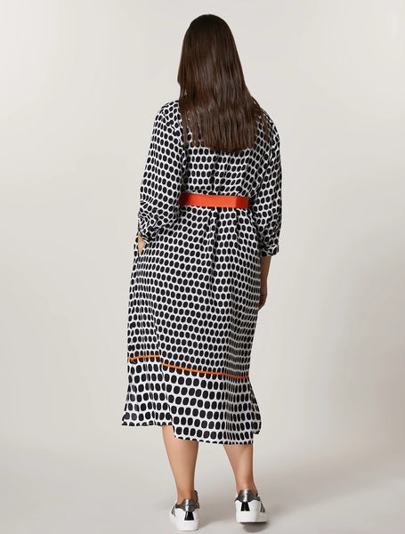 PER-1222103 DEROSA BLK&WHITE DRESS
