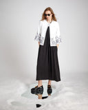 NOI-108 WHITE CREPE EMBROIDERY JACKET