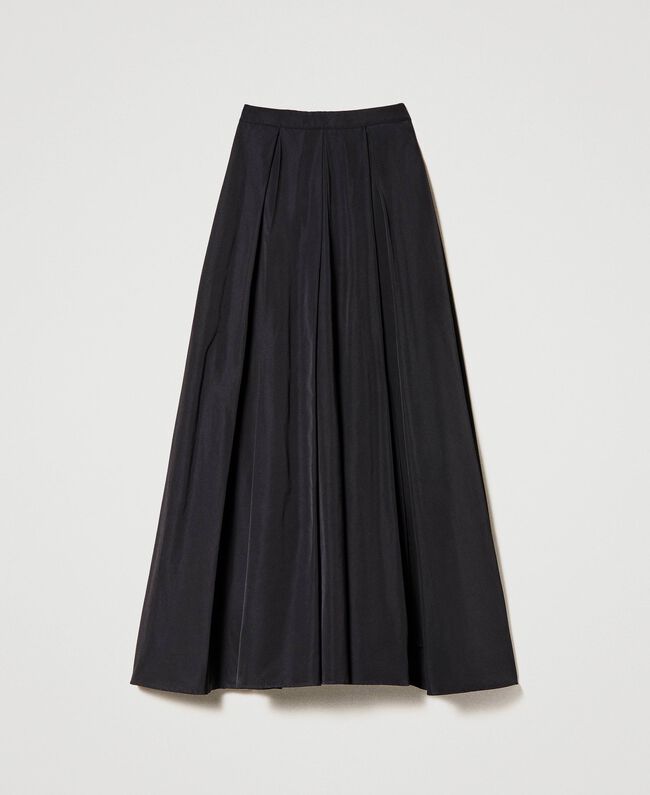 TWS-231TP2720 BLACK TAFFETA SKIRT