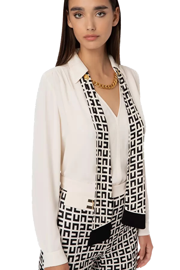 ELS-CA00231E2 CREAM BLOUSE