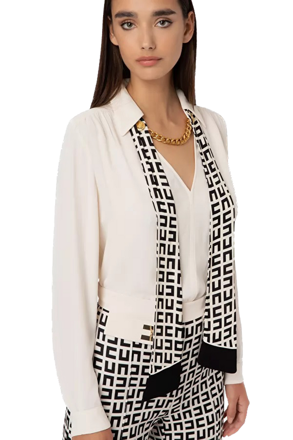 ELS-CA00231E2 CREAM BLOUSE