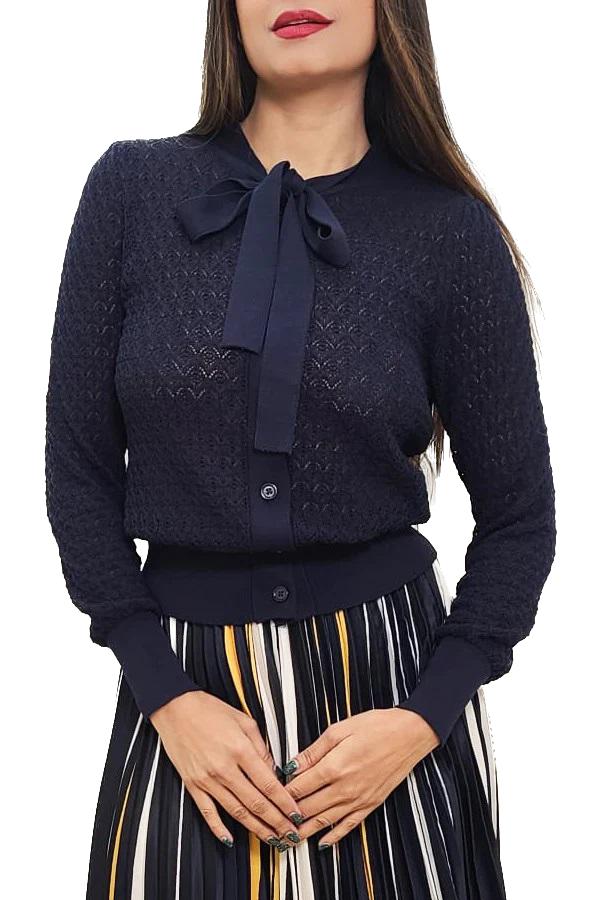 NCY-L62048 NAVY CARDIGAN