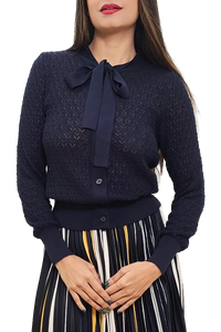 NCY-L62048 NAVY CARDIGAN
