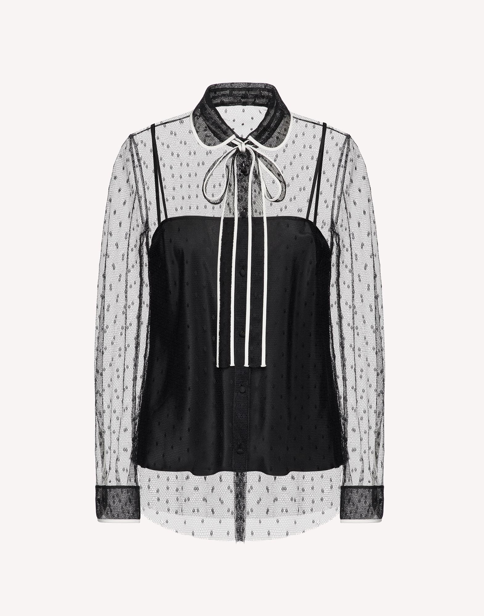 RDV-2R3ABK956PY BLACK&BEIGE BLOUSE