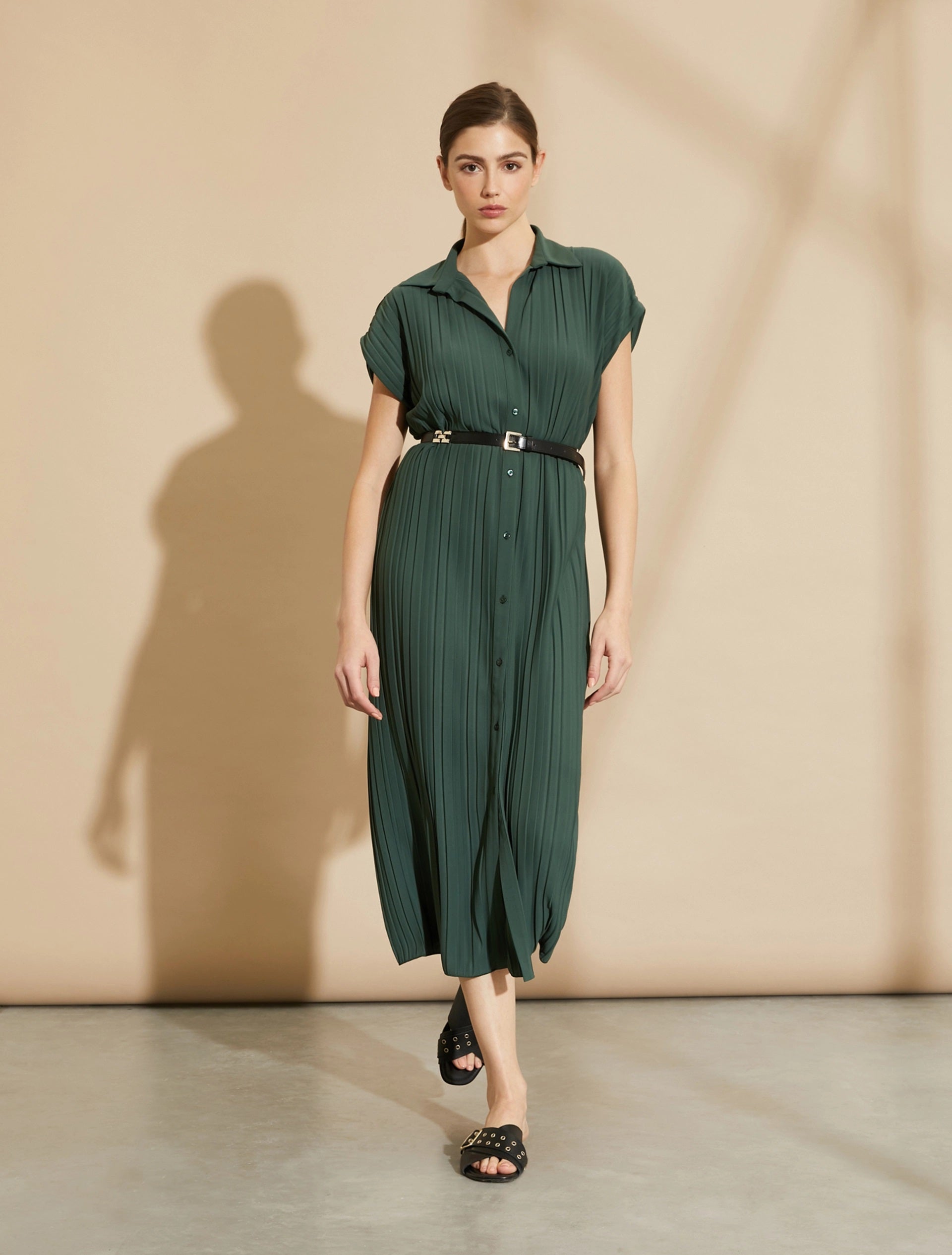 PNK-G6210323P FRISBEE KHAKI DRESS