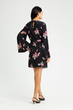 TWS-231TP2703 BLACK FLORAL TUNIC