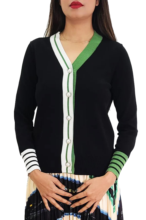 NCY-L62044 BLACK CARDIGAN
