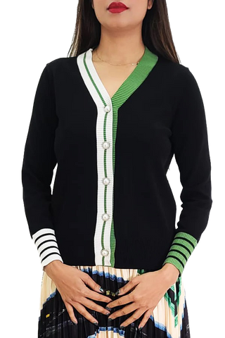 NCY-L62044 BLACK CARDIGAN