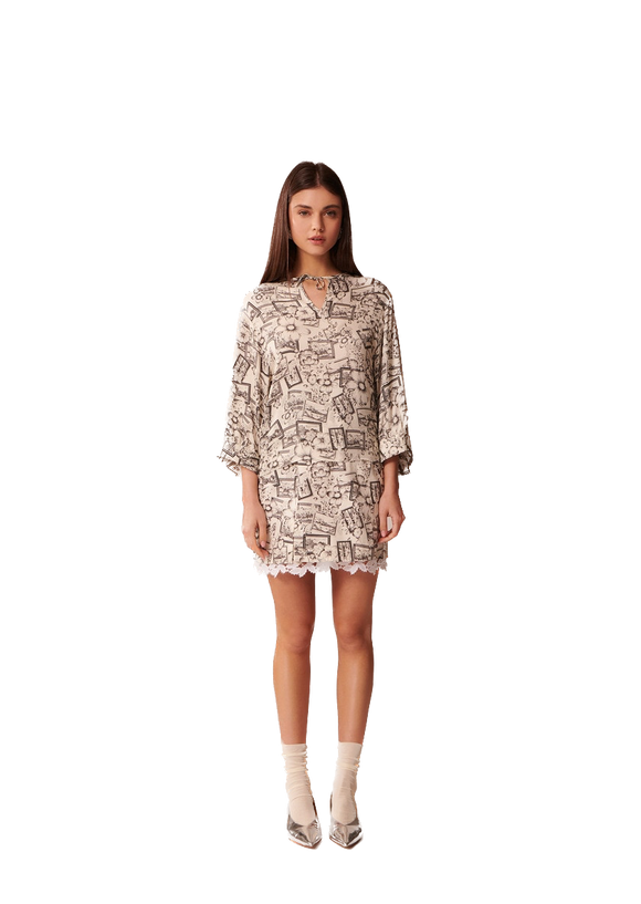 TAJ-TRTOP23TR206 TABATA PRINT BLOUSE
