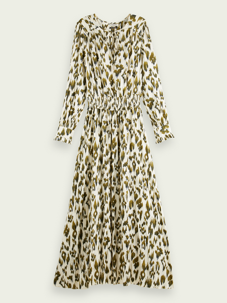 SAS-17095923PSLM GREEN&WHITE DRESS