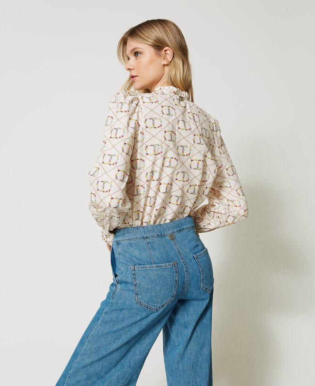 TWS-231TP2641 WHITE FLORAL SHIRT