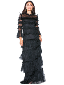 BYM-2171170 CARMINE BLACK GOWN