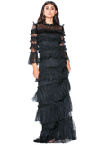 BYM-2171170 CARMINE BLACK GOWN