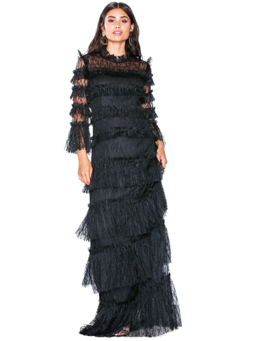 BYM-2171170 CARMINE BLACK GOWN