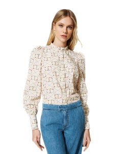 TWS-231TP2641 WHITE FLORAL SHIRT