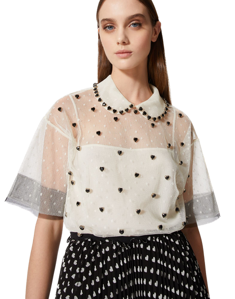 RDV-2R3AA03Q6S4 BLACK&IVORY BLOUSE