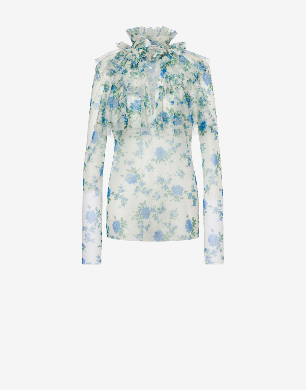 PHY-0224 BLACK&PINK FLORAL BLOUSE