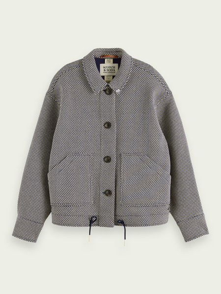 SAS-17088023PLM NAVY&WHITE JACKET