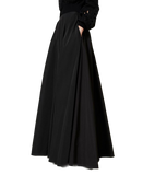 TWS-231TP2720 BLACK TAFFETA SKIRT