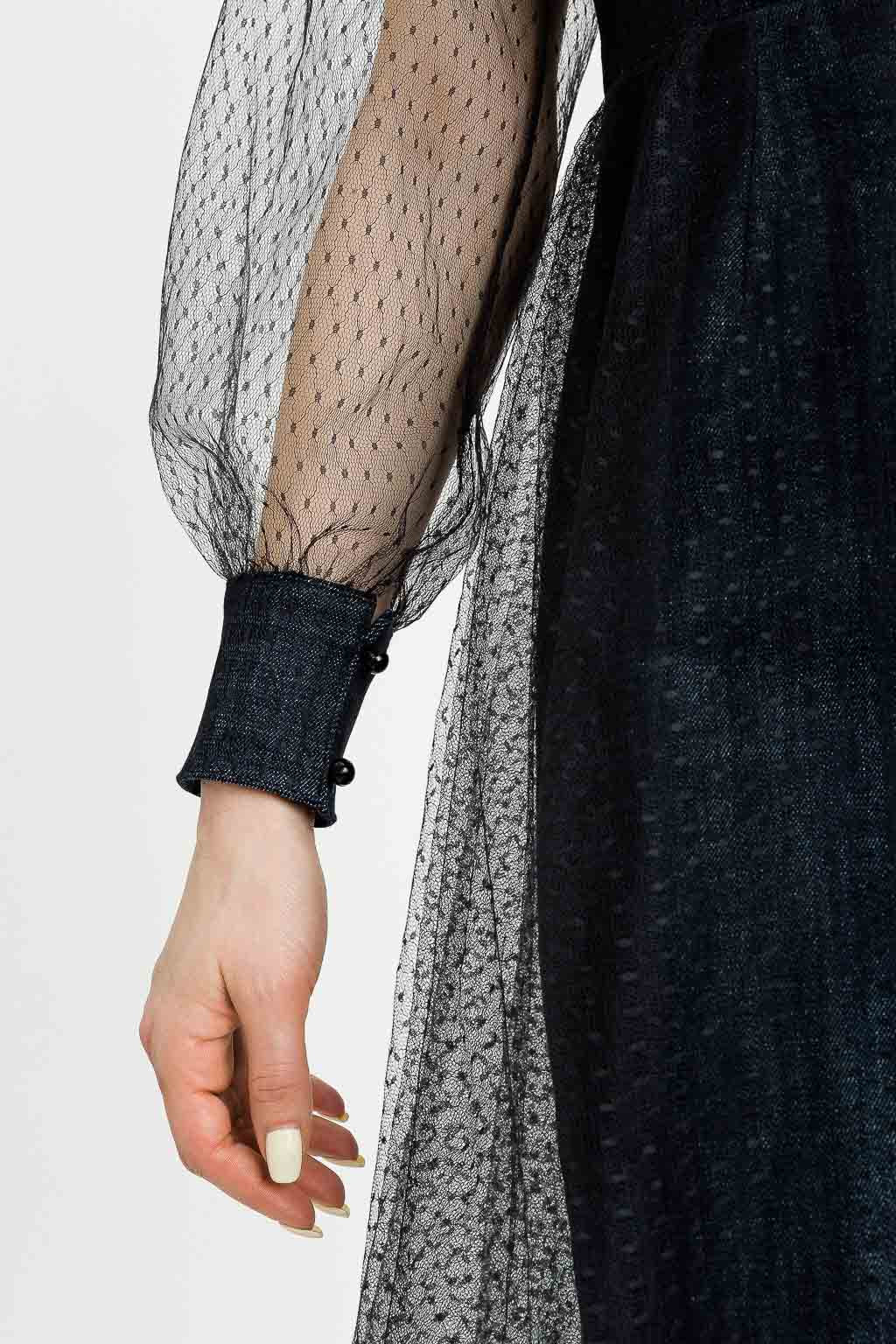 TWS-231TP23 BLACK TULLE DRESS