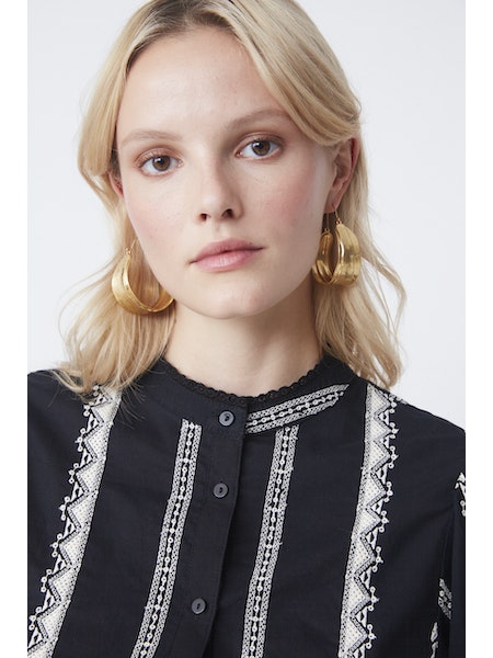 SUN-S23C075 LOA BLACK&WHITE BLOUSE