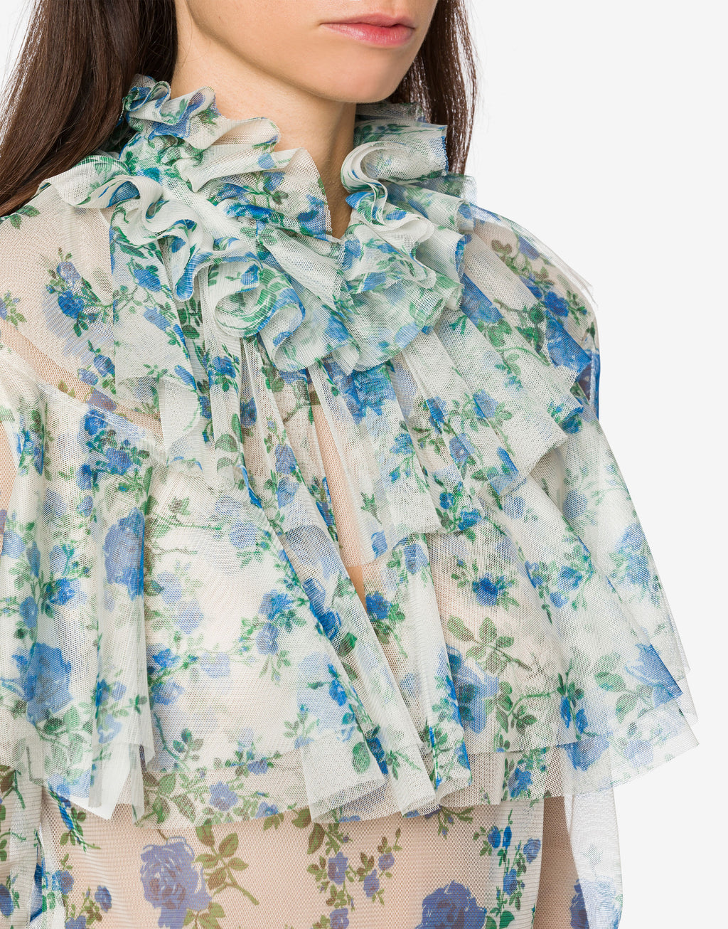 PHY-0224 BLACK&PINK FLORAL BLOUSE