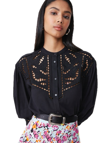 SUN-S23C07124 LONATA BLACK BLOUSE 0