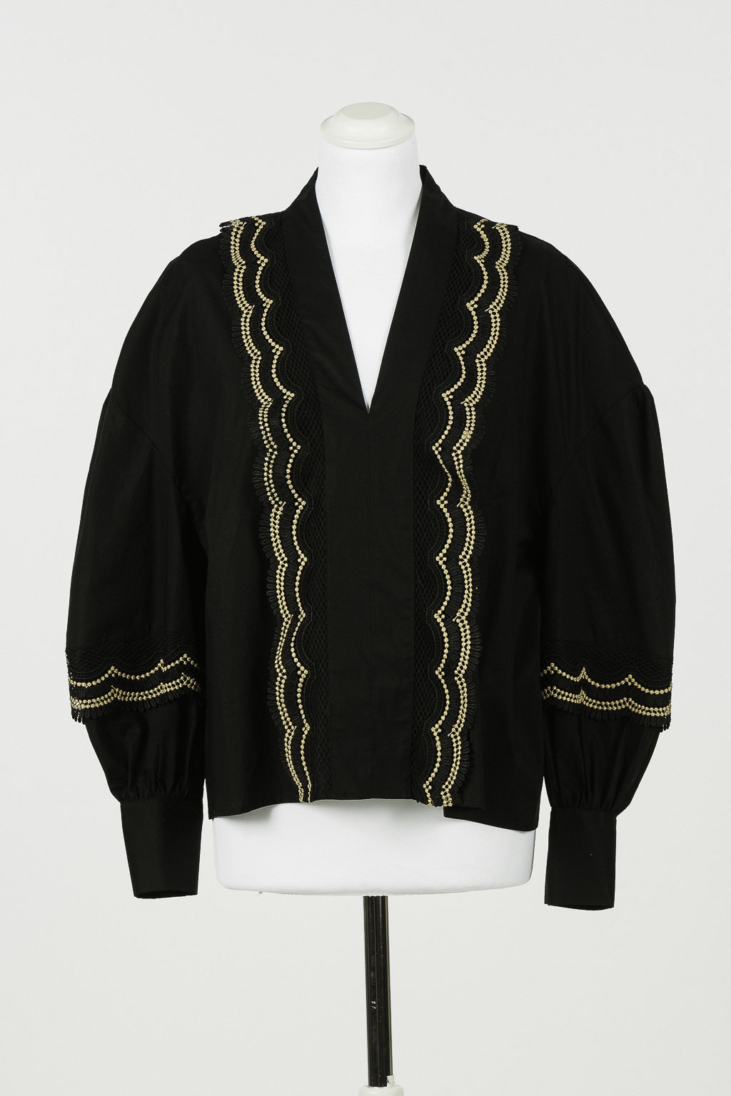 TWS-231TT2124 BLACK&BEIGE CARDIGAN