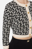 ELS-MK33Z31E2 CREAM&BLACK CARDIGAN