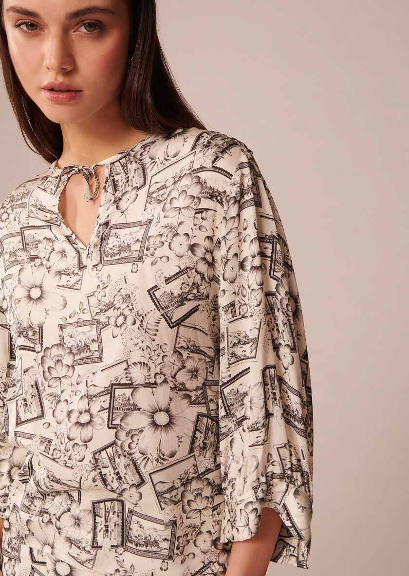 TAJ-TRTOP23TR206 TABATA PRINT BLOUSE