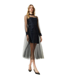 TWS-231TP23 BLACK TULLE DRESS