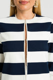 TWS-231TP229A WHT&NAVY CARDIGAN