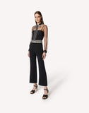 RDV-2R3ABK956PY BLACK&BEIGE BLOUSE